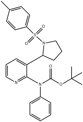 Phenyl-{3-[1-(toluene-4-sulfonyl)-pyrrolidin-2-yl]-pyridin-2-yl}-carbamic acid tert-butyl ester Structural