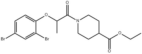 ethyl 1-[2-(2,4-dibromophenoxy)propanoyl]-4-piperidinecarboxylate Structural