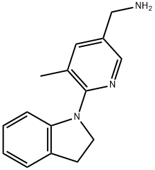 C-[6-(2,3-Dihydro-indol-1-yl)-5-methyl-pyridin-3-yl]-methylamine Structural