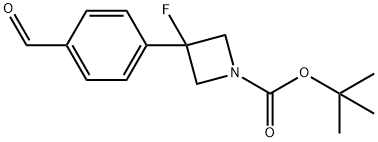 TERT-BUTYL 3-FLUORO-3-(4-FORMYLPHENYL)AZETIDINE-1-CARBOXYLATE Structural