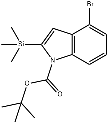 tert-Butyl 4-bromo-2-(trimethylsilyl)-1H-indole-1-carboxylate Structural