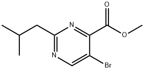 METHYL 5-BROMO-2-ISOBUTYLPYRIMIDINE-4-CARBOXYLATE Structural