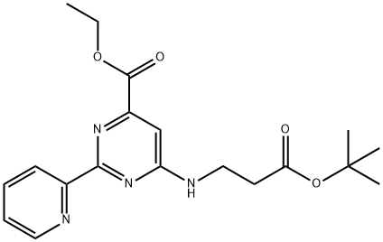 Ethyl 6-((3-(tert-butoxy)-3-oxopropyl)amino)-2-(pyridin-2-yl)pyrimidine-4-carboxylate Structural