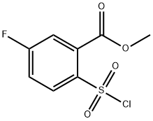 Methyl 2-(chlorosulfonyl)-5-fluorobenzoate Structural