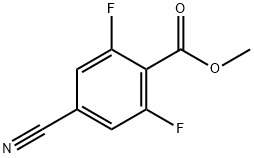 methyl 4-cyano-2,6-difluorobenzoate Structural