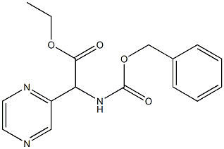ETHYL 2-(((BENZYLOXY)CARBONYL)AMINO)-2-(PYRAZIN-2-YL)ACETATE Structural
