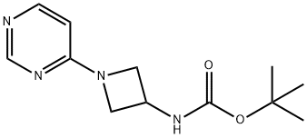 tert-Butyl N-[1-(pyrimidin-4-yl)azetidin-3-yl]carbamate Structural