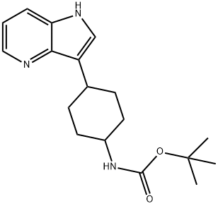 TERT-BUTYL (4-(1H-PYRROLO[3,2-B]PYRIDIN-3-YL)CYCLOHEXYL)CARBAMATE Structural