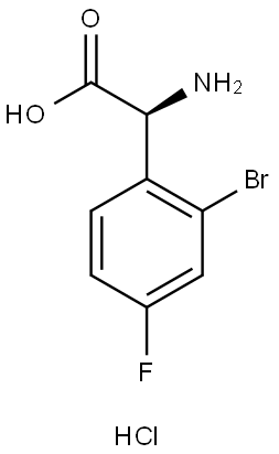L-2-(O-BROMO-P-FLUOROPHENYL)GLYCINE HYDROCHLORIDE Structural