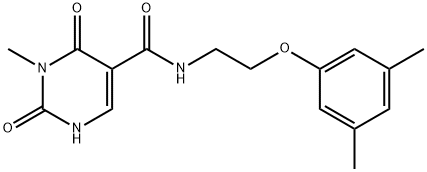 N-(2-(3,5-dimethylphenoxy)ethyl)-3-methyl-2,4-dioxo-1,2,3,4-tetrahydropyrimidine-5-carboxamide Structural