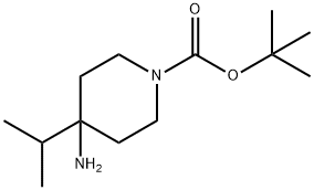 tert-butyl 4-amino-4-(propan-2-yl)piperidine-1-carboxylate Structural