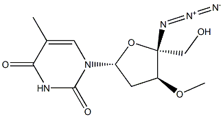 Thymidine,4'-azido-3'-O-methyl- (9CI) Structural