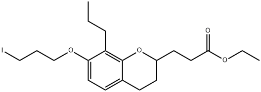 ethyl 3-(7-(3-iodopropoxy)-8-propylchroman-2-yl)propanoate Structural