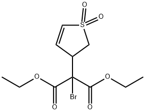 diethyl bromo(1,1-dioxido-2,3-dihydro-3-thienyl)malonate Structural