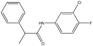 N-(3-chloro-4-fluorophenyl)-2-phenylpropanamide Structural