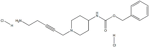 Benzyl (1-(5-aminopent-2-yn-1-yl)piperidin-4-yl)carbamate 2HCl Structural