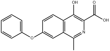 methyl 1-chloro-4-hydroxy-7-phenoxyisoquinoline-3-carboxylate Structural