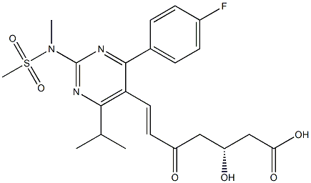 (R,E)-7-(4-(4-fluorophenyl)-6-isopropyl-2-(N-methylmethylsulfonamido)pyrimidin-5-yl)-3-hydroxy-5-oxohept-6-enoic acid Structural