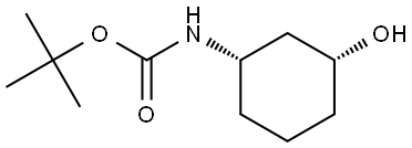 tert-butyl ((1R,3S)-3-hydroxycyclohexyl)carbamate Structural