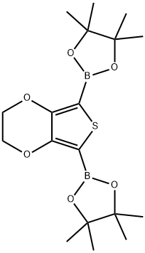 Thieno[3,4-b]-1,4-dioxin, 2,3-dihydro-5,7-bis(4,4,5,5-tetramethyl-1,3,2-dioxaborolan-2-yl) Structural