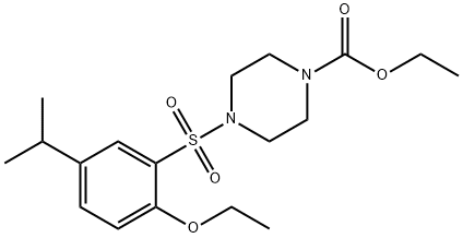 ethyl 4-[(2-ethoxy-5-isopropylphenyl)sulfonyl]-1-piperazinecarboxylate Structural
