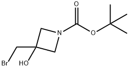 tert-butyl 3-(bromomethyl)-3-hydroxyazetidine-1-carboxylate Structural