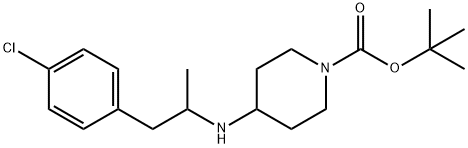 tert-butyl 4-{[2-(4-chlorophenyl)-1-methylethyl]amino}piperidine-1-carboxylate Structural
