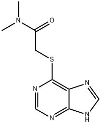 N,N-Dimethyl-2-(7H-purin-6-ylsulfanyl)-acetamide Structural