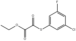 ETHYL 2-((3-CHLORO-5-FLUOROPHENYL)THIO)-2-OXOACETATE Structural