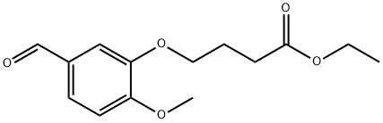 ETHYL 4-(5-FORMYL-2-METHOXYPHENOXY)BUTANOATE Structural