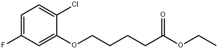 Ethyl 5-(2-chloro-5-fluoro-phenoxy)pentanoate Structural