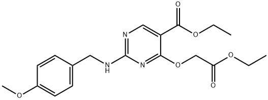 ethyl 4-(2-ethoxy-2-oxoethoxy)-2-((4-methoxybenzyl)amino)pyrimidine-5-carboxylate Structural