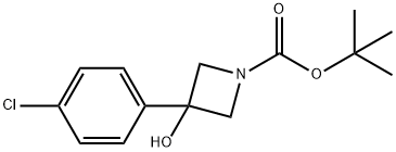TERT-BUTYL 3-(4-CHLOROPHENYL)-3-HYDROXYAZETIDINE-1-CARBOXYLATE Structural