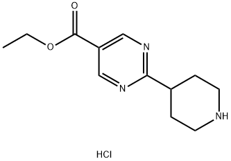 ETHYL 2-(PIPERIDIN-4-YL)PYRIMIDINE-5-CARBOXYLATE HCL Structural