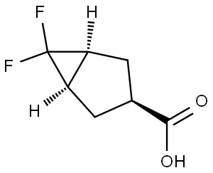 cis-6,6-Difluorobicyclo[3.1.0]hexane-3-carboxylic acid Structural