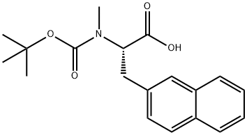 N-Boc-N-methyl-3-(2-naphthyl)-L-alanine Structural