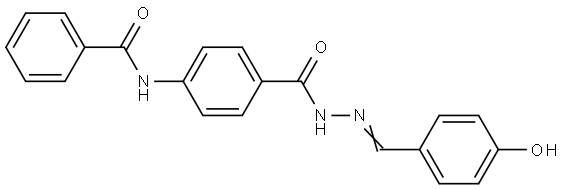 N-(4-{[2-(4-hydroxybenzylidene)hydrazino]carbonyl}phenyl)benzamide Structural