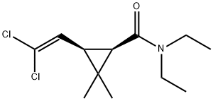 Cis-3-(2,2-Dichloroethenyl)-N,N-diethyl-2,2-dimethylcyclopropanecarboxamide Structural