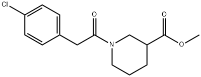 methyl 1-[(4-chlorophenyl)acetyl]-3-piperidinecarboxylate Structural