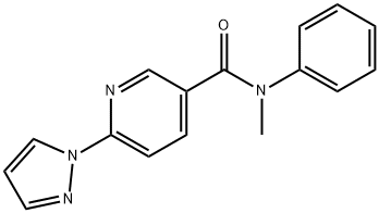 N-methyl-N-phenyl-6-(1H-pyrazol-1-yl)nicotinamide Structural