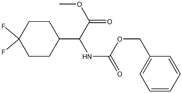 METHYL 2-(((BENZYLOXY)CARBONYL)AMINO)-2-(4,4-DIFLUOROCYCLOHEXYL)ACETATE Structural