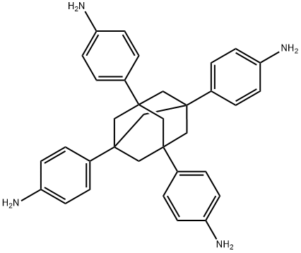 1,3,5,7-tetrakis(4-aminophenyl)adamantane Structural