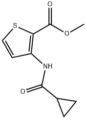 methyl 3-[(cyclopropylcarbonyl)amino]-2-thiophenecarboxylate Structural
