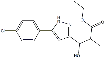 ethyl 3-[5-(4-chlorophenyl)-1H-pyrazol-3-yl]-3-hydroxy-2-methylpropanoate Structural
