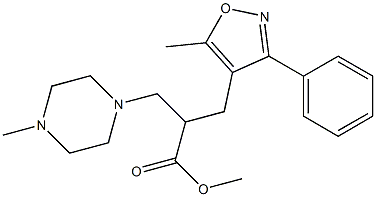 methyl 3-(5-methyl-3-phenyl-4-isoxazolyl)-2-[(4-methyl-1-piperazinyl)methyl]propanoate Structural