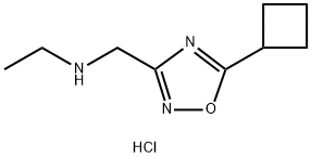 N-[(5-cyclobutyl-1,2,4-oxadiazol-3-yl)methyl]ethanamine hydrochloride Structural
