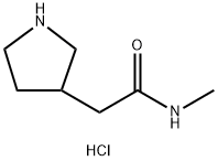 N-methyl-2-(3-pyrrolidinyl)acetamide hydrochloride Structural