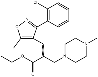 ethyl 3-[3-(2-chlorophenyl)-5-methyl-4-isoxazolyl]-2-[(4-methyl-1-piperazinyl)methyl]acrylate Structural