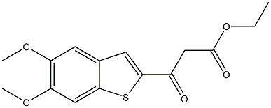 ethyl 3-(5,6-dimethoxy-1-benzothien-2-yl)-3-oxopropanoate Structural