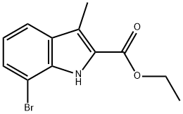 ETHYL 7-BROMO-3-METHYL-1H-INDOLE-2-CARBOXYLATE Structural